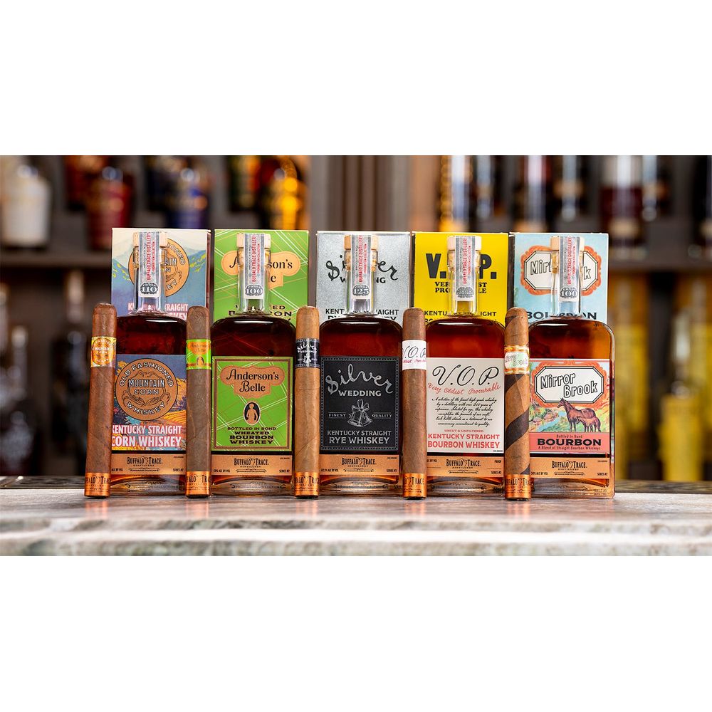 Buffalo Trace 2025 Prohibition Collection 5x375mL with Cigars