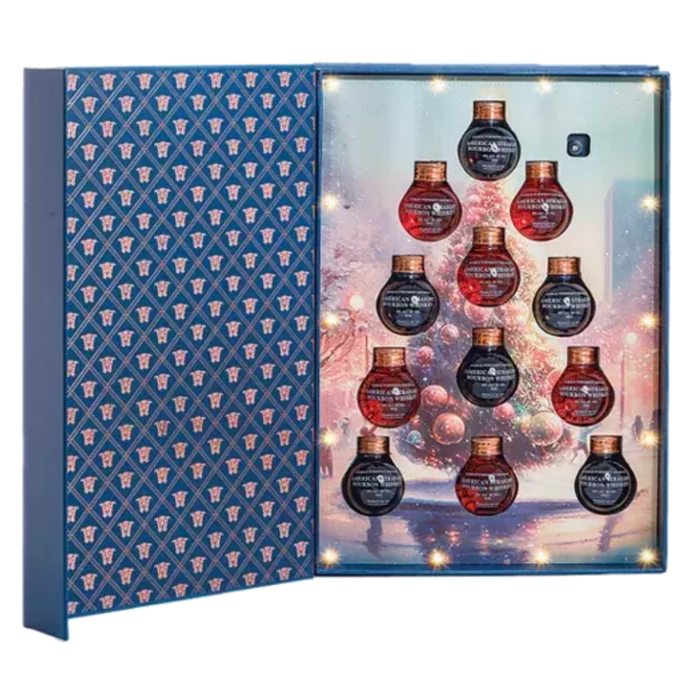 World Whiskey Society Best Holiday Wishes Bourbon Ball Ornament Gift Set