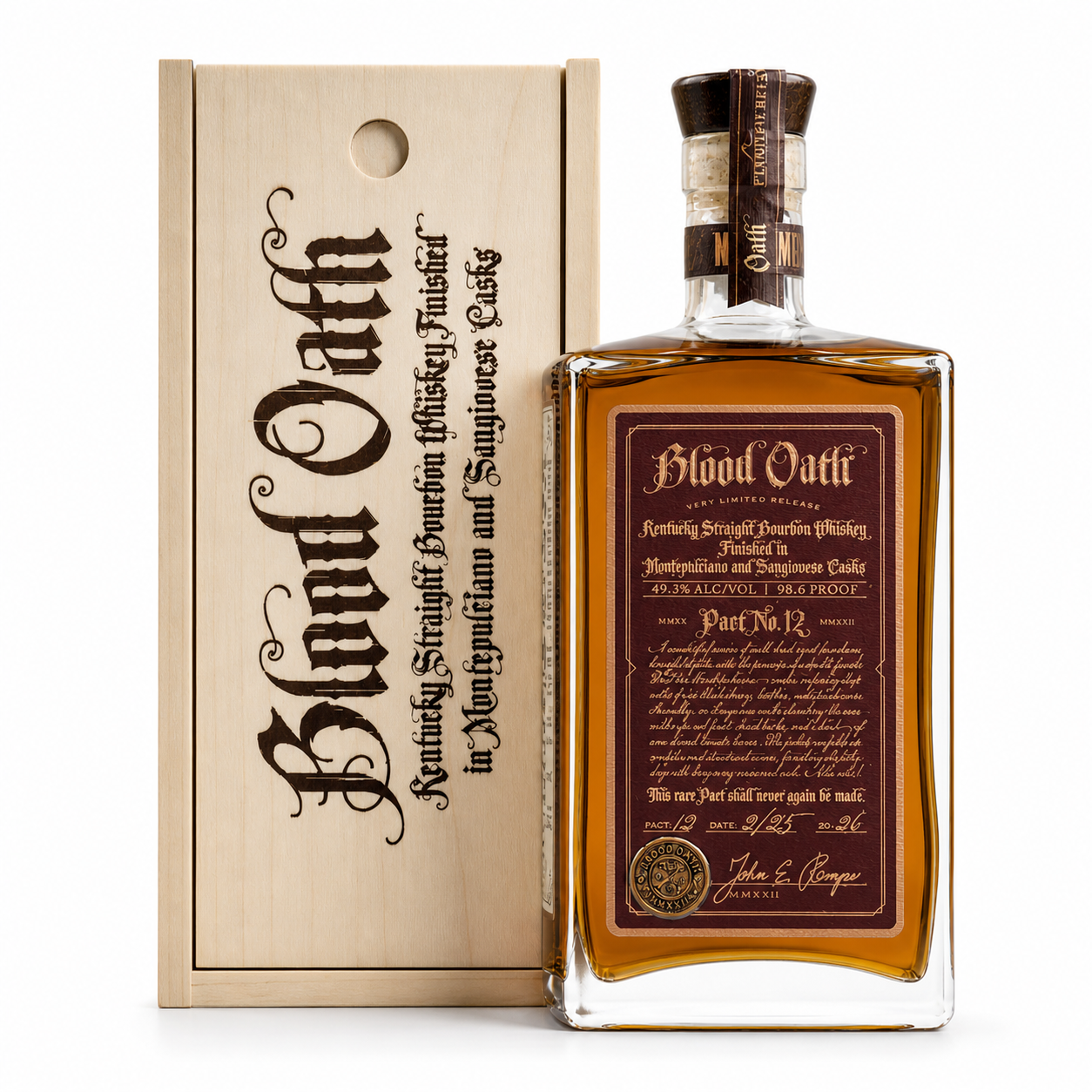 Blood Oath Kentucky Straight Bourbon Whiskey Pact No.12