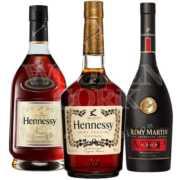 Hennessy Cognac & Hennessy VSOP & Remy Martin VSOP Bundle
