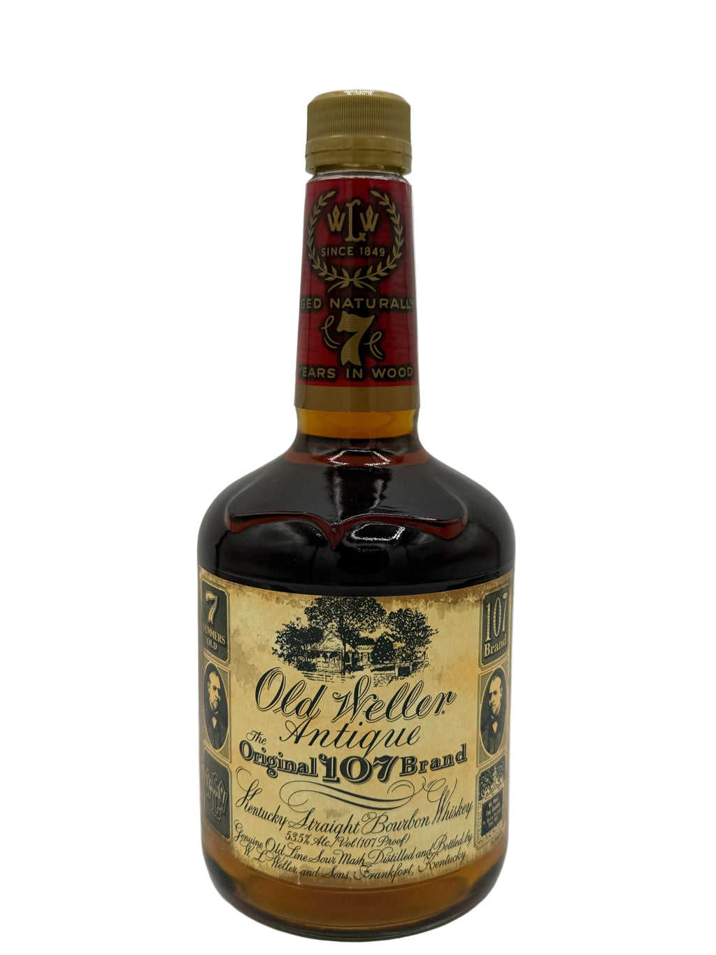 Old Weller Antique Original 107 Brand 7 Year Old Bourbon 2007 Squat Bottle