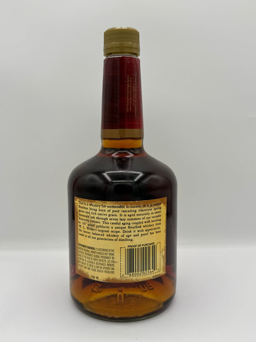 Old Weller Antique Original 107 Brand 7 Year Old Bourbon 2007 Squat Bottle