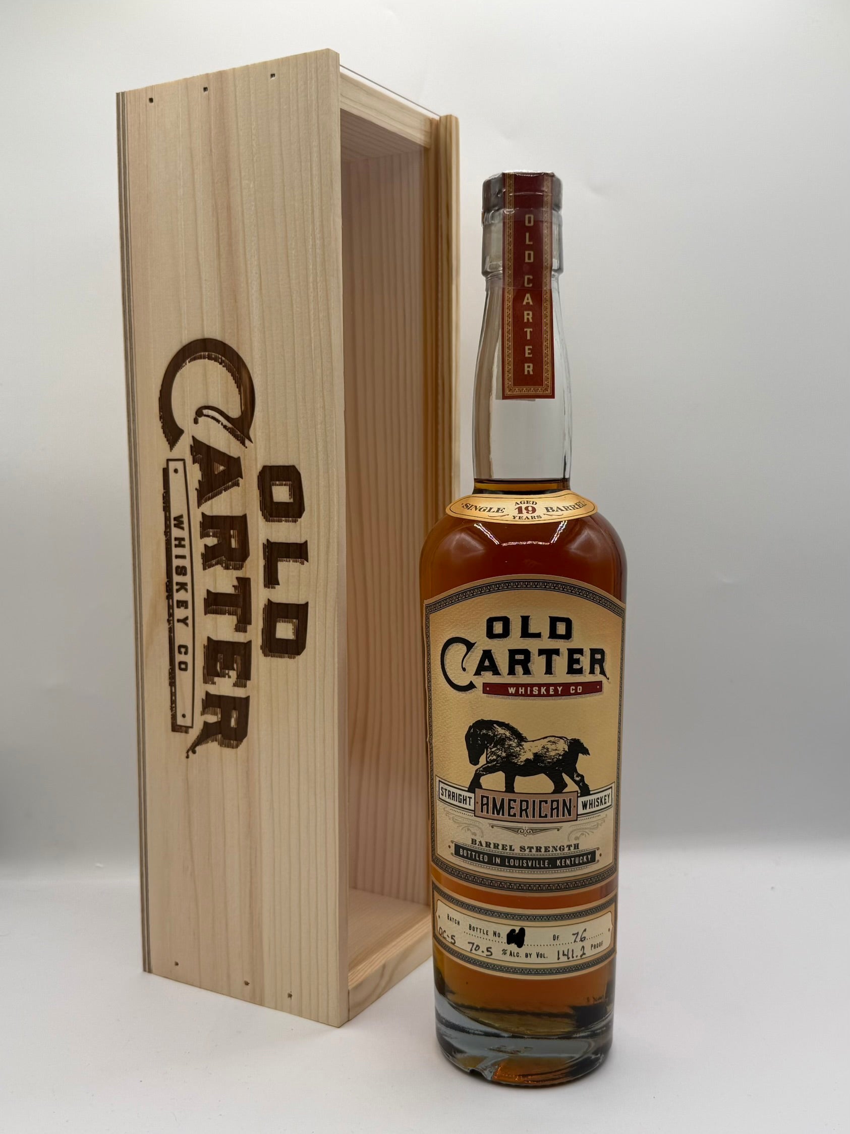 Old Carter American OC-5 W/Box 19 Year Single Barrel 141.2 Proof