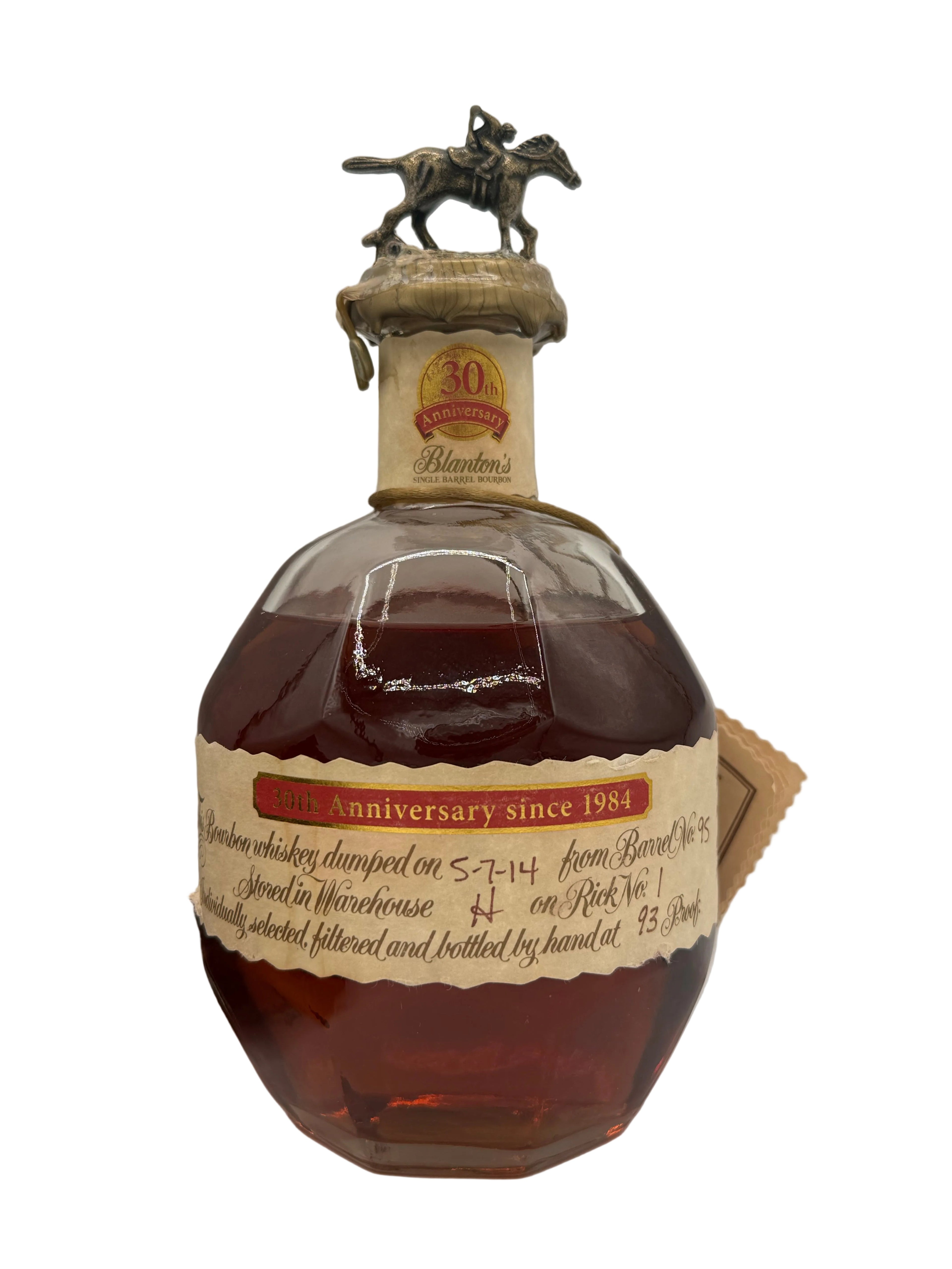 Blanton's Single Barrel 30th Anniversary 2014 Bottling 93 Proof