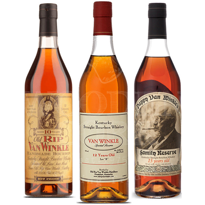 Pappy Van Winkle's 10 Year & 12 Year Lot B & 15 Year Bundle