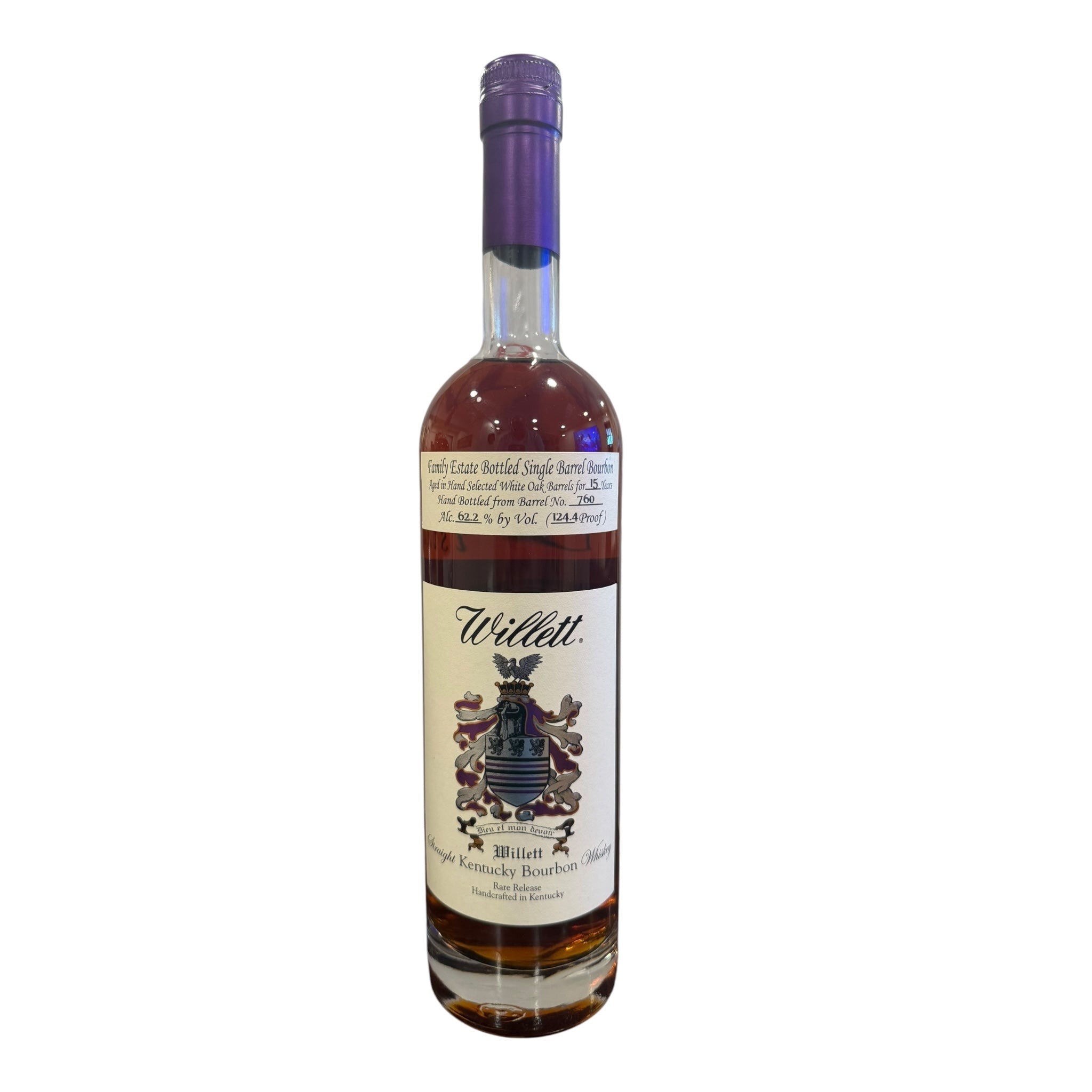 Willett Family Estate Single Barrel Bourbon 15 Year Old #760 125.2 124.4 (Sourced)