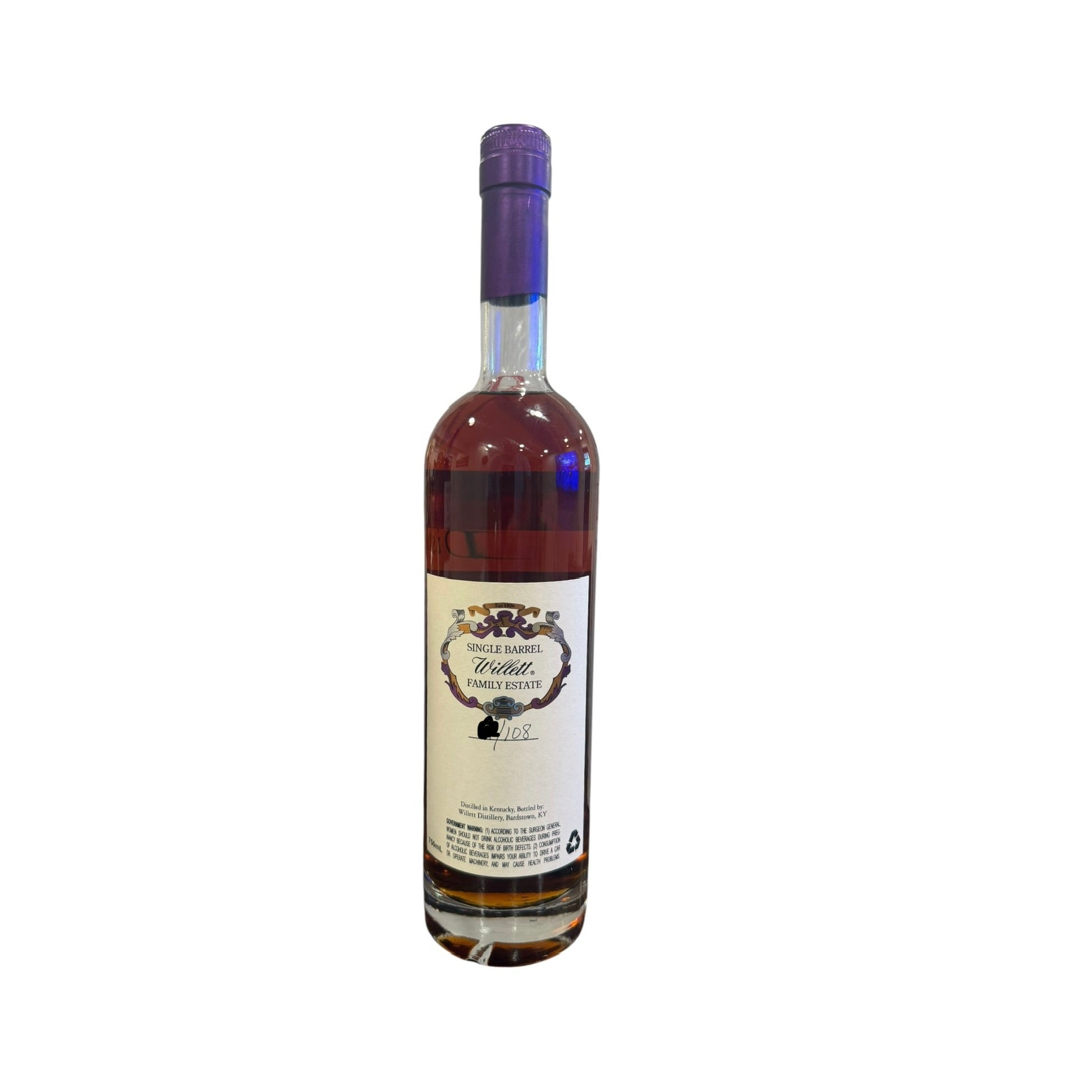 Willett Family Estate Single Barrel Bourbon 15 Year Old #760 125.2 124.4 (Sourced)