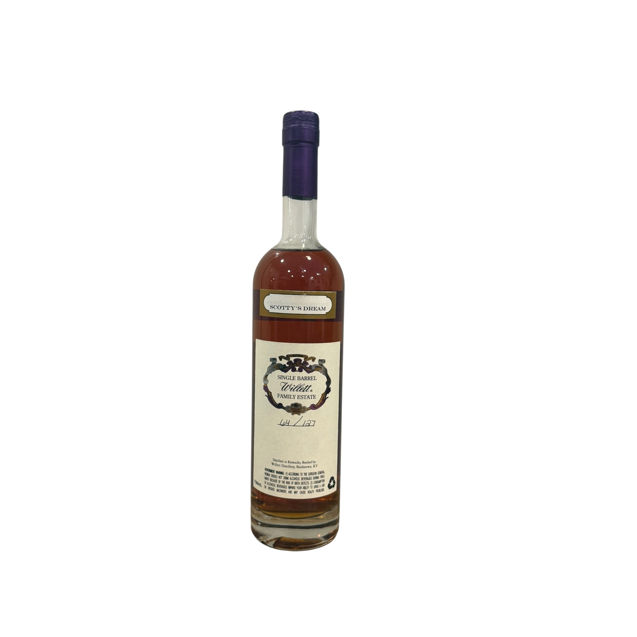 Willett #9495 7 Year Sourced 121.2 Proof "Scotty's Dream"