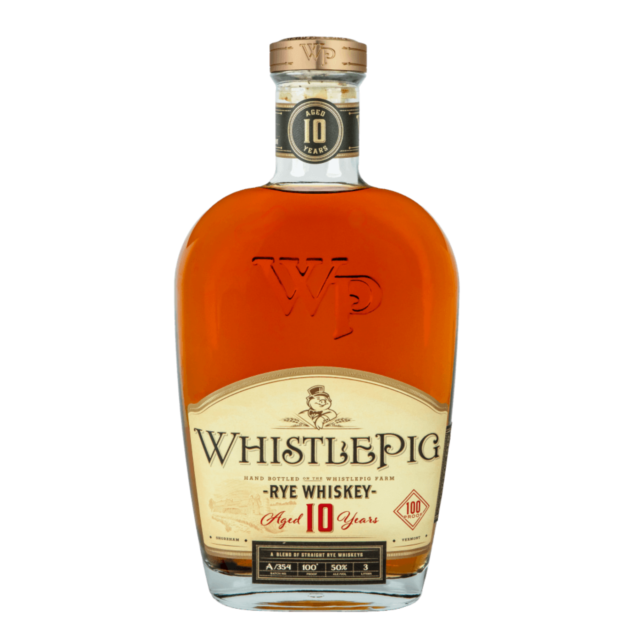 WhistlePig Small Batch Rye 10 Year Whiskey 3L