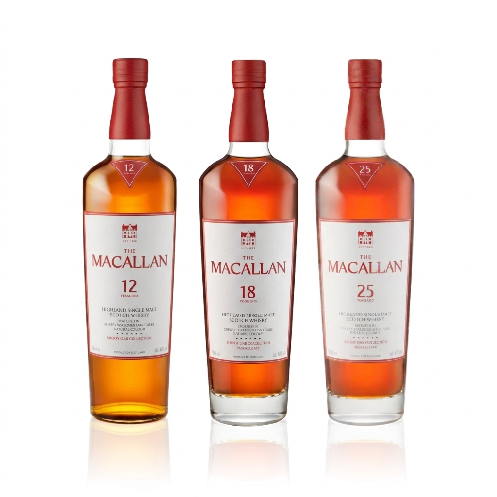 The Macallan Sherry Oak Vertical Collection | 12, 18 & 25 Year Bundle