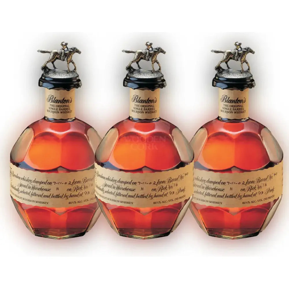Blanton's Original Single Barrel Bourbon 750ml 3 Pack