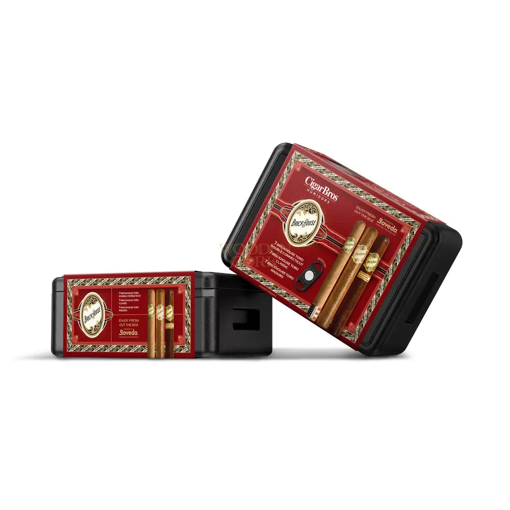 Brick House Premium Cigars Set + Personal Humidor by CigarBros