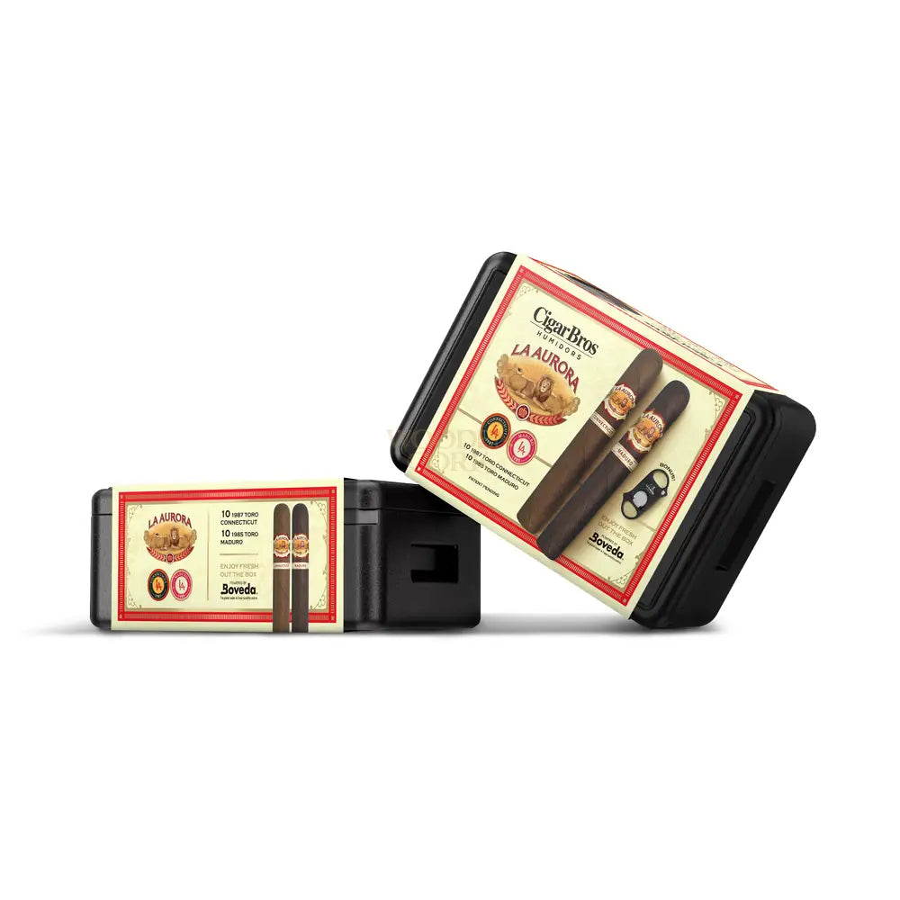 La Aurora Premium Cigars Set + Personal Humidor by CigarBros