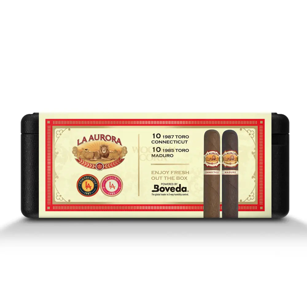 La Aurora Premium Cigars Set + Personal Humidor by CigarBros