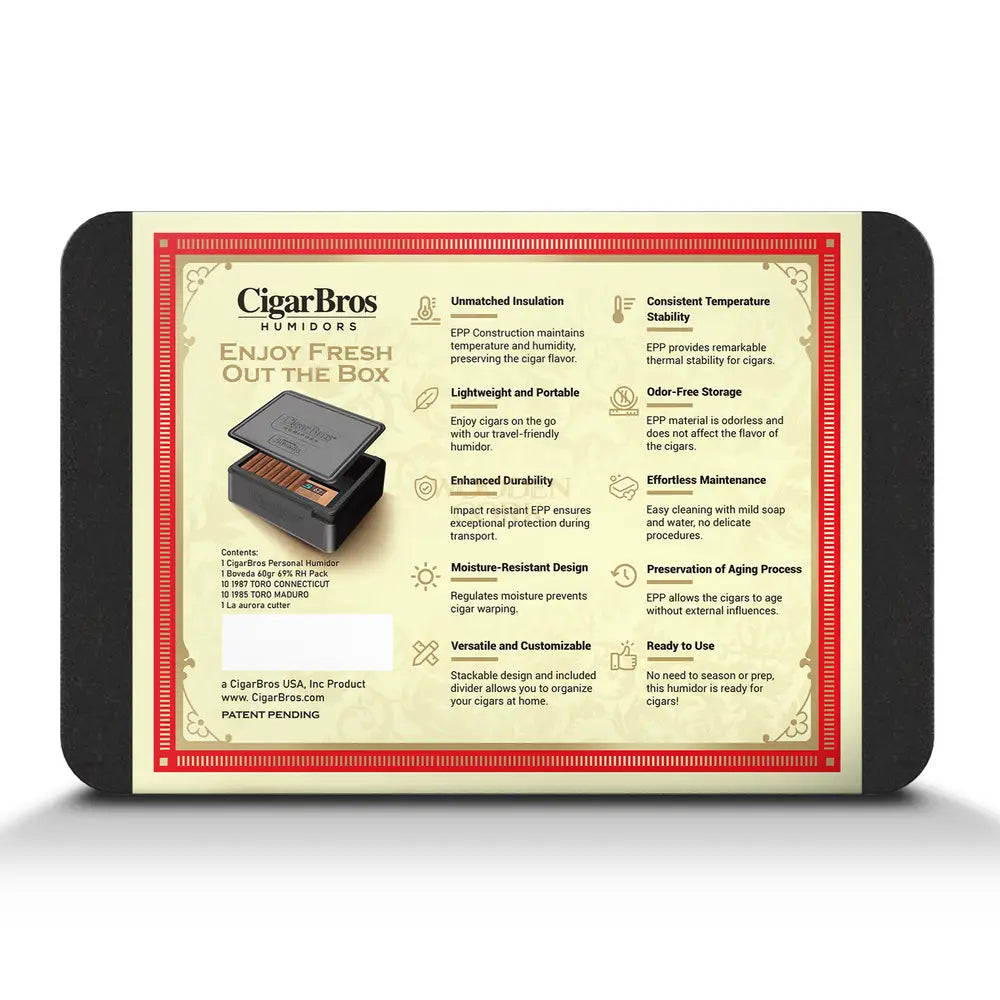 La Aurora Premium Cigars Set + Personal Humidor by CigarBros