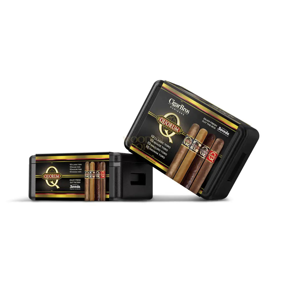 Quorum Premium Cigars Set + Personal Humidor by CigarBros