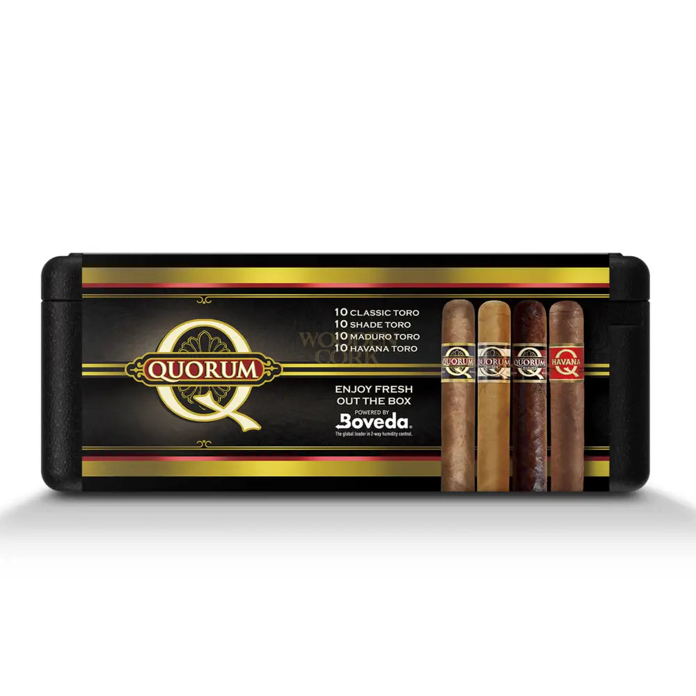 Quorum Premium Cigars Set + Personal Humidor by CigarBros