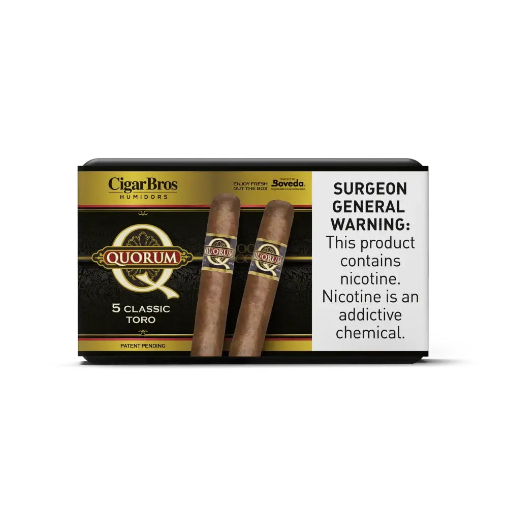 Quorum Premium Cigars Set + Personal Humidor by CigarBros