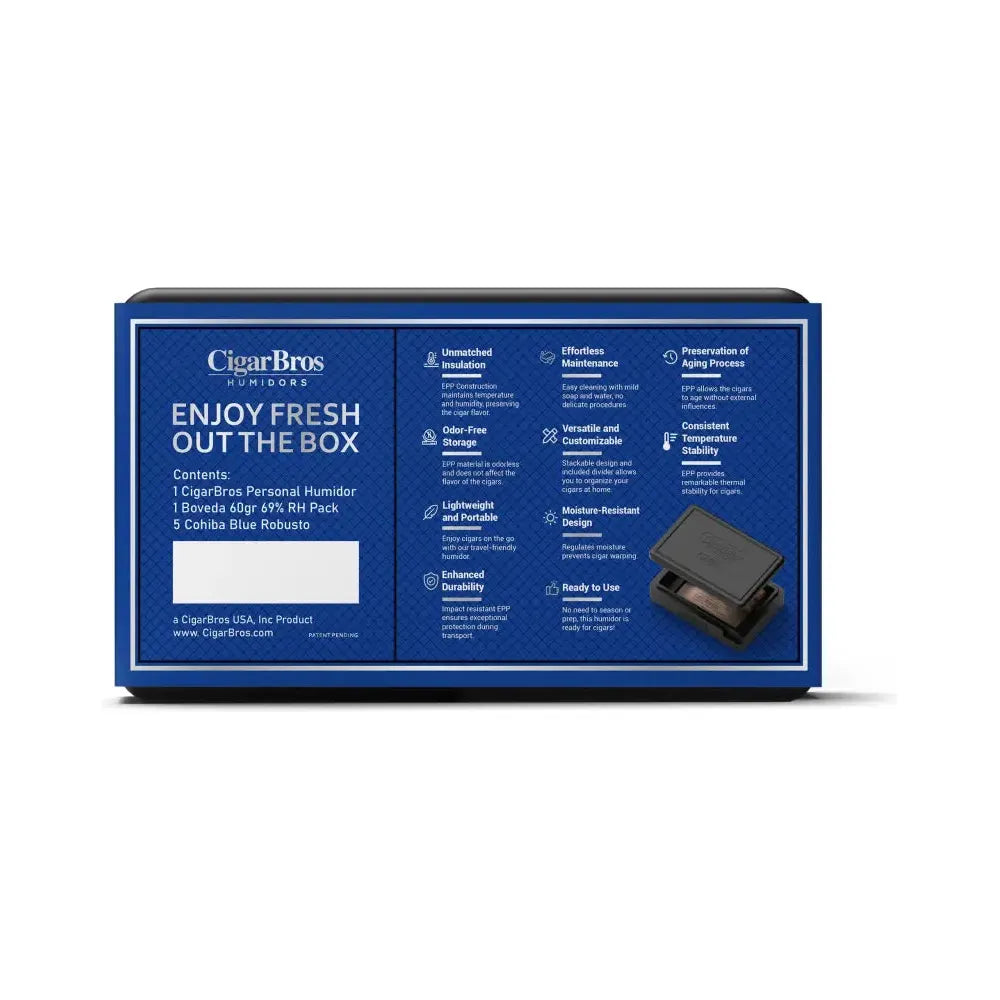 Cohiba Blue Premium Cigars Set + Personal Humidor by CigarBros