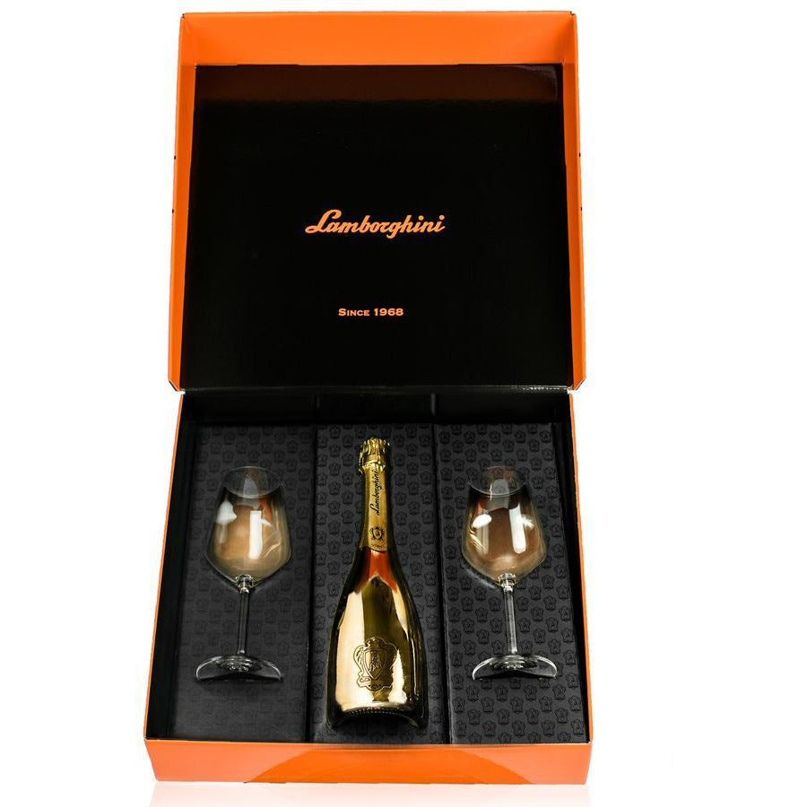 Lamborghini: Oro Vino Spumante With Crystal Glasses