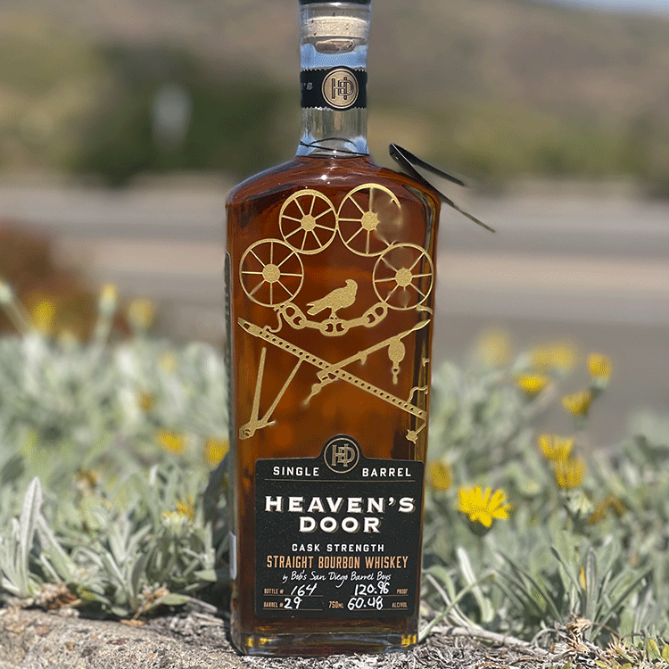 San Diego Barrel Boys Heaven's Door Cask Strength Bourbon Whiskey