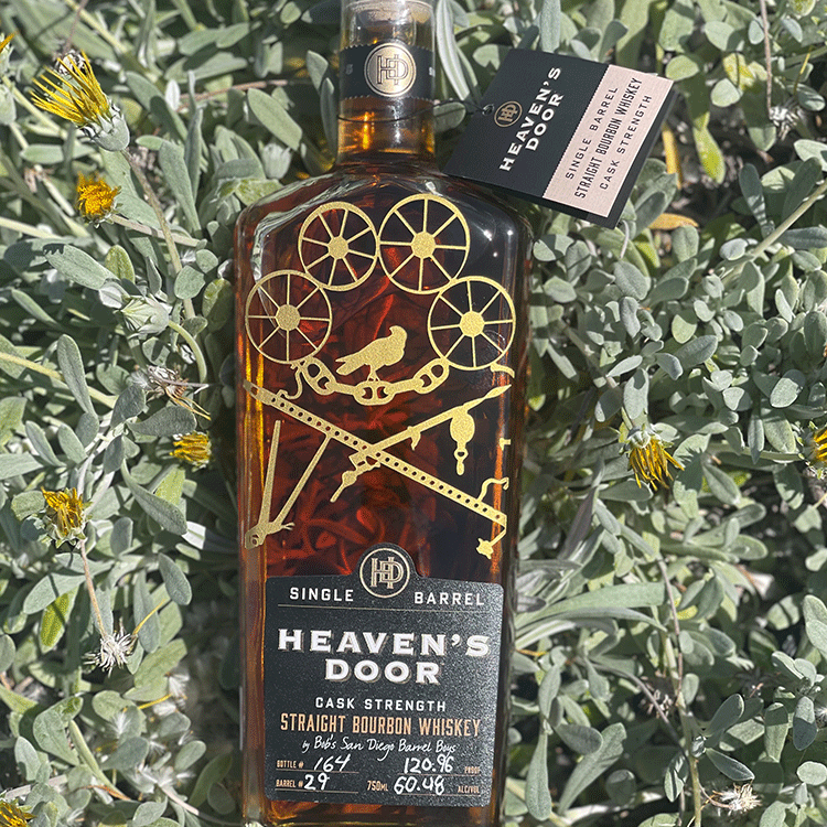 San Diego Barrel Boys Heaven's Door Cask Strength Bourbon Whiskey