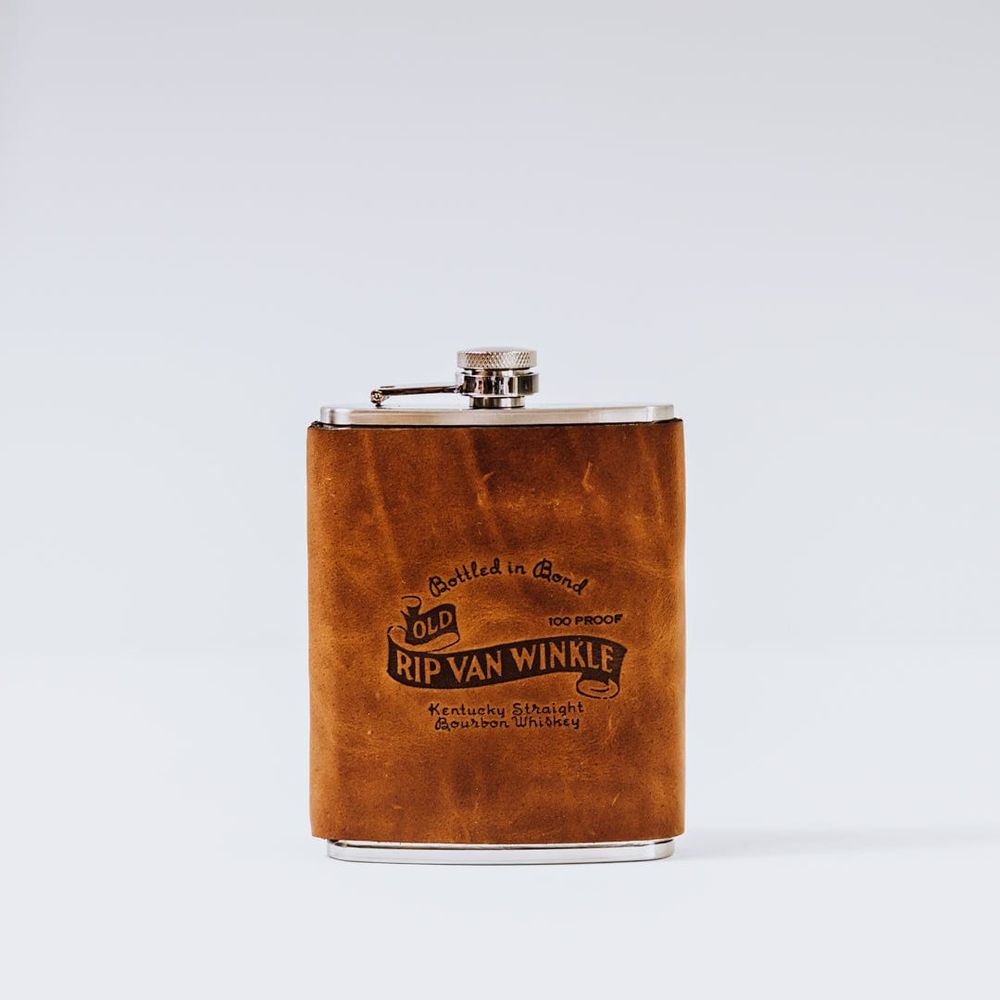 Old Rip Van Winkle Leather Wrapped Flask