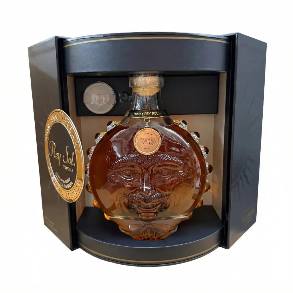 Rey Sol 20th Anniversary 10 Years Aged Single Barrel Extra Anejo Tequila Selected by Wooden Cork