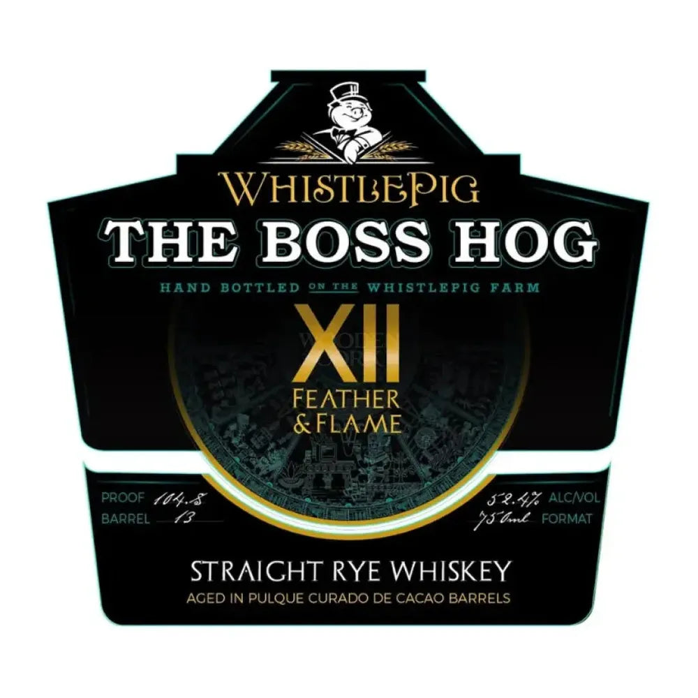 WhistlePig Boss Hog XII 'Feather & Flame' Straight Rye Whiskey 750ml